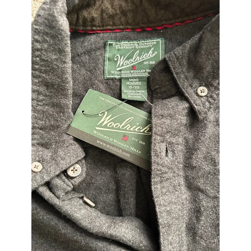 Woolrich Men's XL Sportsman Chamo Long Sleeve Button‎ Down Gray Outdoor Work